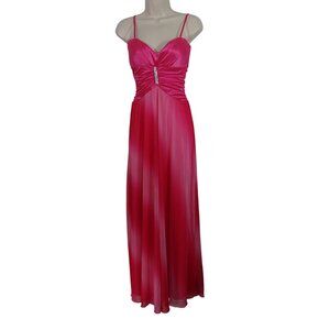 XOXO Pink Formal Dress Rhinestone Women Size S Special Occasion Sleeveless FLAW